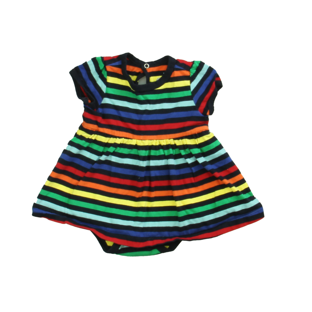 Primary.com Girls Navy Stripe Dress size: 3-6 Months